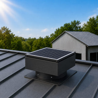 14-Inch Adjustable Solar Attic Exhaust Fan, 60W Dual-Power Ventilator with 2500m³/h Airflow, 3-Speed Remote & 25°C Auto Start