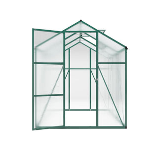 Walk-In Polycarbonate Greenhouse with Raised Base & Anchor Kit – Heavy-Duty Aluminum Greenhouse for Outdoor Backyard, All Seasons