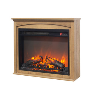 28-Inch TV Media Entertainment Center with Electric Fireplace