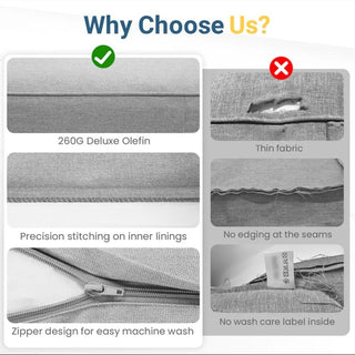 73" All-Weather Aluminum Patio Sofa, 3 Seat Outdoor Couch with Thick Cushions &  Frame