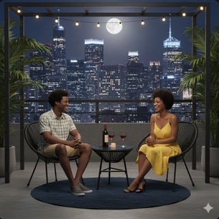 3-Piece Acapulco Wicker Patio Bistro Set with 2 Black/Gray Chairs & Glass Table