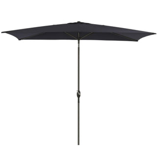 6.5X10 FT Rectangular Patio Umbrella with Crank, Tilt, Polyester UV-Resistant Without base