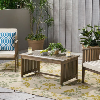 Outdoor Acacia Wood Coffee Table For Patio And Garden