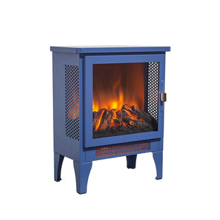 18-Inch Freestanding Electric Fireplace Stove Heater with 3D Flame Effect