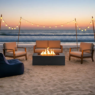 41.9-Inch Propane Fire Pit Table – 40,000 BTU Outdoor Patio Heater with Cover & Lava Rocks