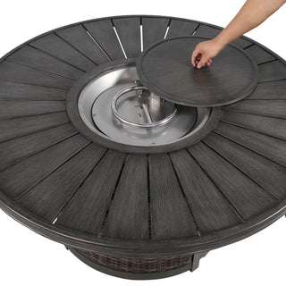 52'' W x 25'' H Propane Outdoor Fire Pit Table, 50,000 BTU Patio Gas Fire Table