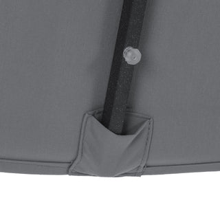 10Ft Outdoor Rectangular Umbrella with 26 Solar-Powered LED Lights, Crank and Tilt