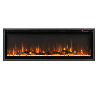 Electric Fireplace in-Wall Recessed with Remote Control and Adjustable Color and Brightness