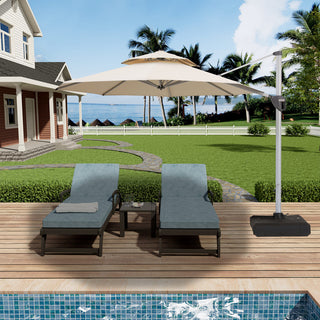 10 Ft Octagon Aluminum 360° Cantilever Patio Umbrella with Cover – Outdoor Yard Shade