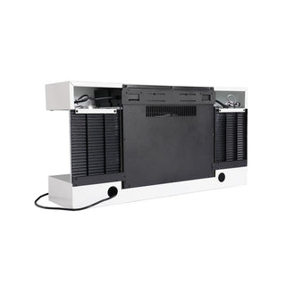 32"/50"/60"/72" Wall-Mounted Electric Fireplace with Suspended LED Lighting, Modern Indoor Fireplace for Living Room