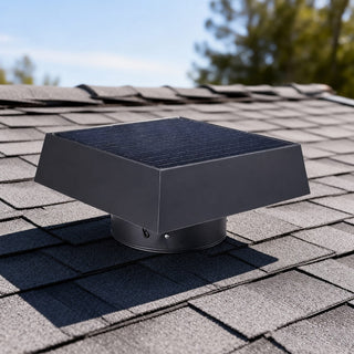 12-Inch Flush-Mount Solar Attic Exhaust Fan, 35W Dual-Power Ventilator with 1200 CFM, 3-Speed Remote & 25°C Auto Start