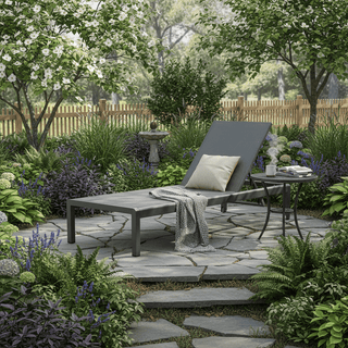 Coral Gray Outdoor Mesh Lounge Chair, Available In Single And Double Sizes