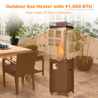 41,000 BTU Propane Patio Heater with Metal Hood