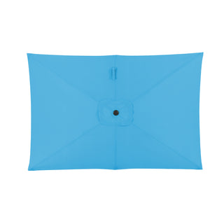 10 ft. Aluminum Rectanglar Market Patio Umbrella in Navy Blue/Red/Tan/Lake Blue/Gray