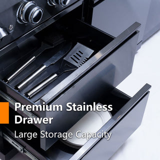 43-Inch Deluxe 6-Burner 85,000 BTU Stainless Steel Outdoor Kitchen Island Grill