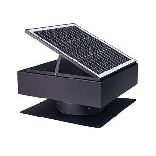12-Inch Solar Attic Exhaust Fan, 40W Dual-Power Ventilator with 1200 CFM, 3-Speed Remote & 25°C Auto Start