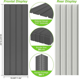 20PCS Galvanized Metal Roofing Panels with Screws – Durable Steel Roof Sheets for Pergola, Gazebo, Shed, Patio & Outdoor Structures
