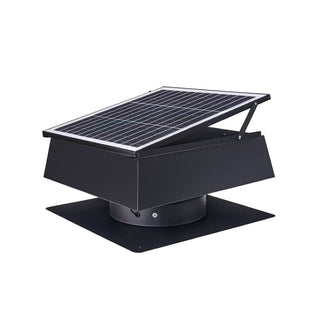 12-Inch Adjustable Solar Attic Fan, 40W Dual-Power Ventilator with 1200 CFM, 3-Speed Remote & 25°C Auto Start