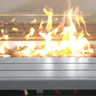 11'' H x 42'' L Steel Propane Outdoor Fire Pit Table with Lid