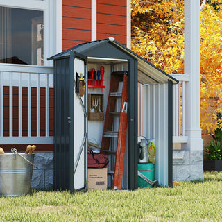 Compact Metal Garden Shed, High-Quality Galvanized Iron, Waterproof Design with Lockable Door, Easy Assembly & Portable Storage Solution