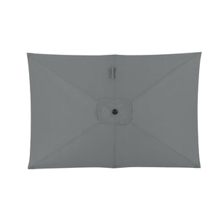 10 ft. Aluminum Rectanglar Market Patio Umbrella in Navy Blue/Red/Tan/Lake Blue/Gray