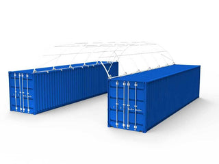 20ft x 40ft Single Frame Container Canopy – Heavy-Duty Tarpaulin Storage Shelter (No Containers Included)