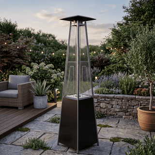 40,000 BTU Propane Quartz Tube Patio Heater with Adjustable Heat & Wheels for Patio, Backyard & Outdoor Gatherings