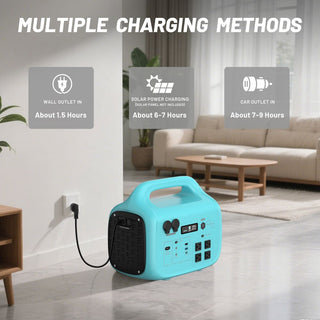 1024Wh Portable Power Station (1000W/1800W) with MPPT Solar Charging, 100W USB-C PD & IPX4 Protection for Camping & Home Backup