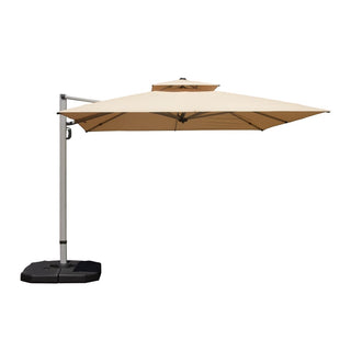 Aluminum Cantilever Patio Umbrella with Tilt Function – Outdoor Offset Market Umbrella for Backyard, Deck & Pool (Base Not Included)