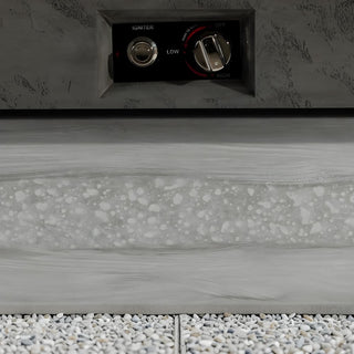 Outdoor Firepit Table, 48 x 24 Inch Rectangle Fire Pit Table, 50000 BTU Propane Fire Pits Table for Patio Set, two height options