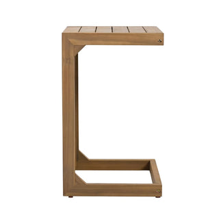 Modern Outdoor C-Shaped Side Table For Patio And Poolside