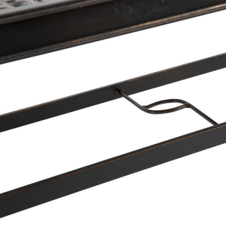 Antique Bronze Cast Aluminum Patio Dining Table with Umbrella Hole