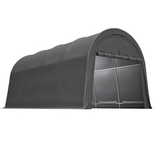 Heavy Duty Anti-Snow 10x20/12x20 FT Carport, Commercial Grade Steel Frame Portable Garage Canopy with Vented Waterproof Roof for Car/Boat/RV Storage