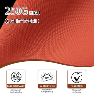 10 Ft Square Aluminum 360° Cantilever Patio Umbrella with Cover – Outdoor Yard Market Shade