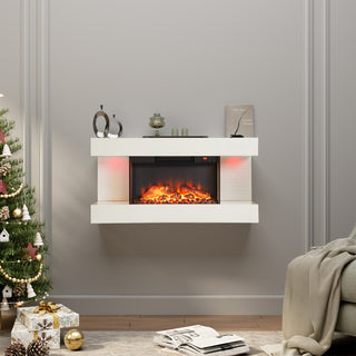 32/50 Inch Wall Mounted Electric Fireplace with Remote