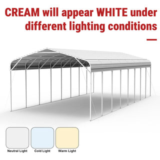 40ft x 20 Ft Heavy Duty Metal Carport Garage – Weatherproof Steel Vehicle Shelter
