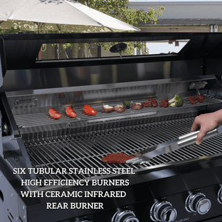 46-Inch 4-Burner 72000 BTU Outdoor Kitchen Island Grill | Stainless Steel BBQ with Wine Cooler, Sink, Rotisserie & Granite Countertop