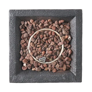 19.50'' Outdoor Firepit with Column Shape, Stone Gray - 40 000 BTU (Tank Inside)