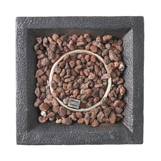 19.50'' Outdoor Firepit with Column Shape, Stone Gray - 40 000 BTU (Tank Inside)