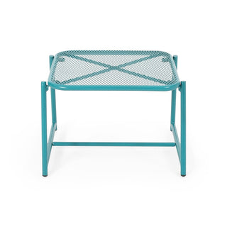 3-Piece Outdoor Patio Conversation Set, Iron Frame Bistro Set with 2 Mesh Chairs & Side Table