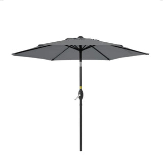 7.5 Ft Black Market Umbrella with Crank Lift & Tilt. UV-Resistant Canopy for Pool, Backyard & Patio Without base