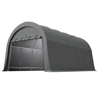 Heavy Duty Anti-Snow 10x20/12x20 FT Carport, Commercial Grade Steel Frame Portable Garage Canopy with Vented Waterproof Roof for Car/Boat/RV Storage