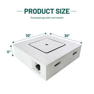 Fiber Reinforced Concrete Propane Gas Fire Pit table