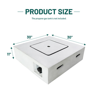 Fiber Reinforced Concrete Propane Gas Fire Pit table