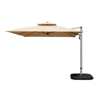 Aluminum Cantilever Patio Umbrella with Tilt Function – Outdoor Offset Market Umbrella for Backyard, Deck & Pool (Base Not Included)