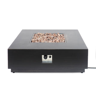 Mondawe 40-Inch Square Propane Fire Pit Table, Outdoor Gas Fire Pit for Patio & Backyard