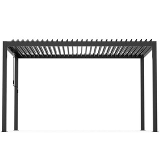 10x13FT / 10x19FT Louvered Pergola with Aluminum Frame and Adjustable Steel or Aluminum Louvers