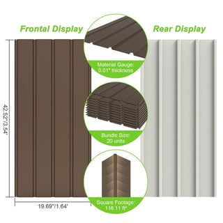 20PCS Galvanized Metal Roofing Panels with Screws – Durable Steel Roof Sheets for Pergola, Gazebo, Shed, Patio & Outdoor Structures