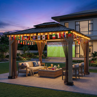 Cedarfort 10x12 FT Outdoor Cedar Wood Frame Patio Gazebo