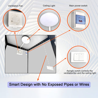 Portable Toilet Cabin (Single Person) – Outdoor Bathroom with Sink, Light & Vent Fan
